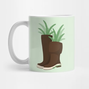 Deer Fern Rain Boots Mug